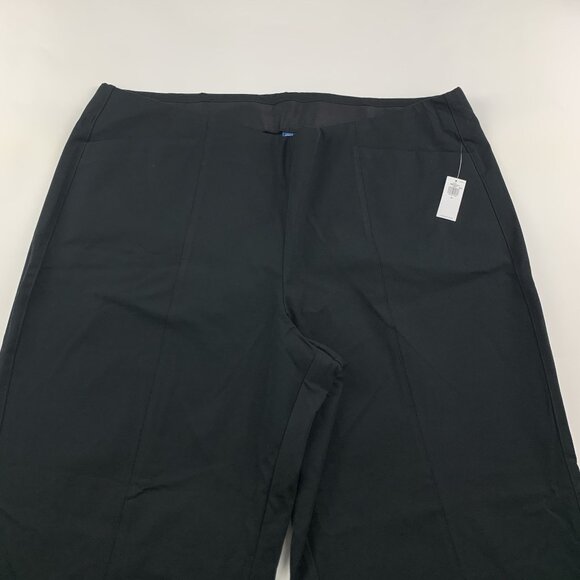 Old Navy Black Stretch Canvas High Rise Wide Leg Pixie Pant 3X New - Picture 2 of 8
